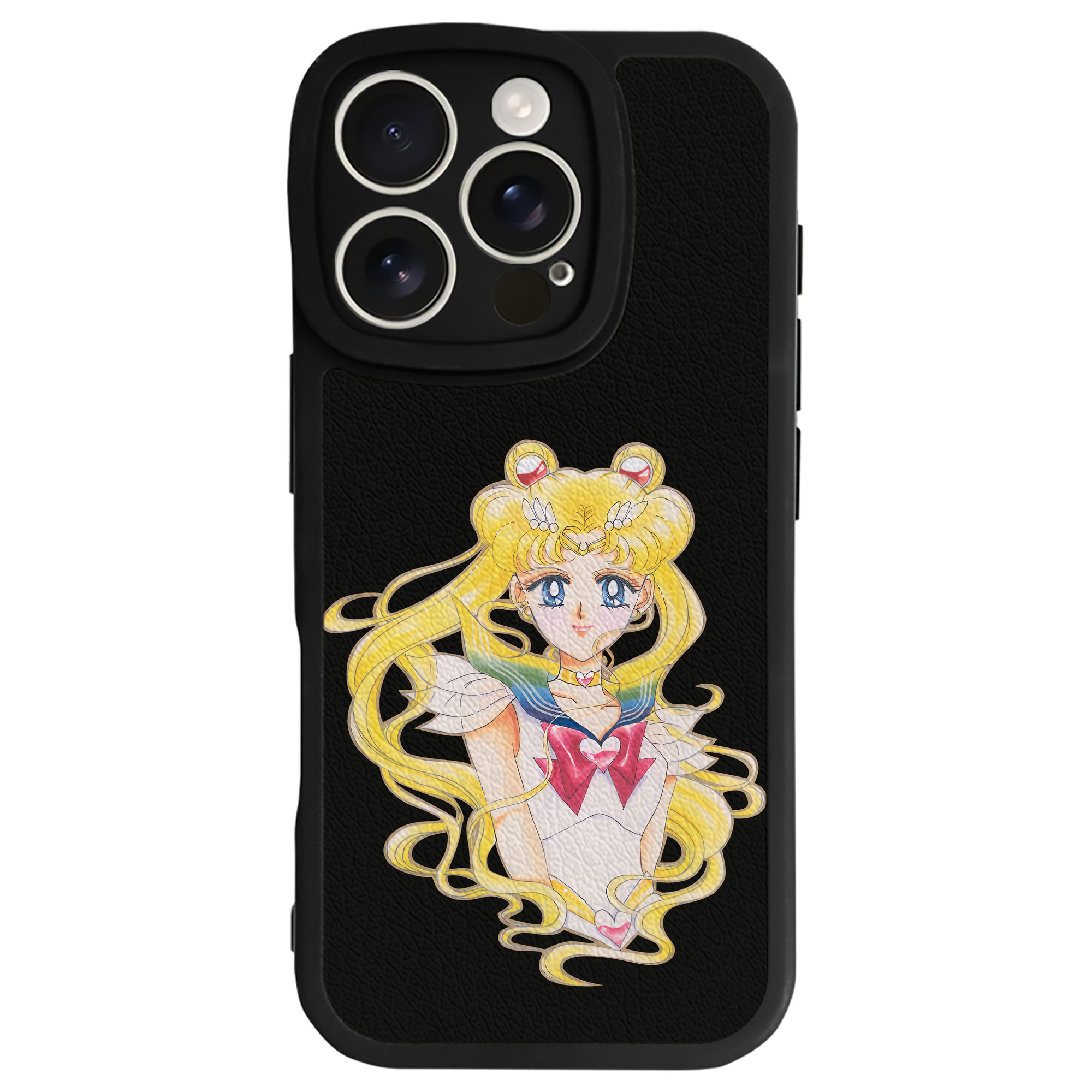 （画像用） 美少女戦士セーラームーン 月野 うさぎ つきの うさぎ Sailor Moon Tsukino Usagi 【iPhone 16シリーズ対応】シリコンスマホケース（レザー調） 材質：シリコン